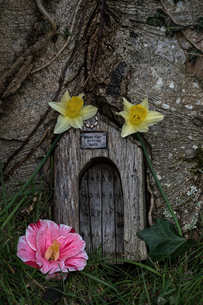 Furzey Gardens New Forest Fairy Door 'Kens Tiny Potting Shed'